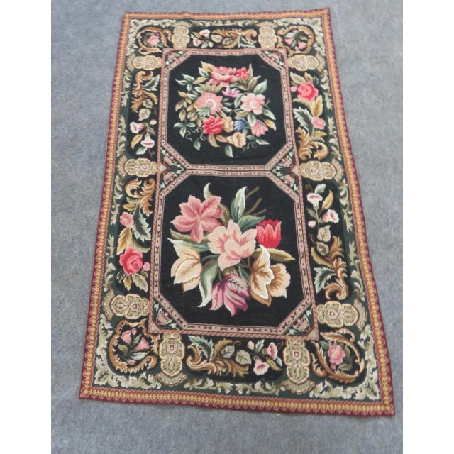 Textile Early 20th Century French Aubusson Floral Rug For Sale - Image 7 of 7