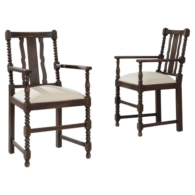 20th Century French Baroque Wooden Armchairs With Upholstered Seats - A Pair For Sale - Image 15 of 18