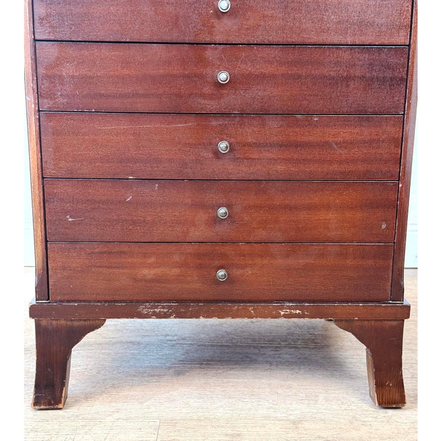 Antique Traditional Mahogany 11-Drawer Sheet Music File Cabinet For Sale - Image 10 of 13