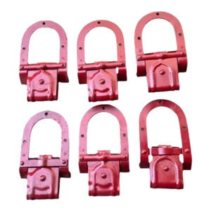 1900s Antique Red Barn Door Rollers - Set of 6