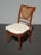 French Country Vintage Alfonso Marina Ornate Cane Chair W White Cushion For Sale - Image 3 of 13