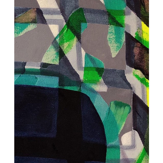 Red Max Manning “Untitled (CVS175)” Contemporary Pink, Green, & Teal Geometric Abstract Painting, 2020 For Sale - Image 8 of 8