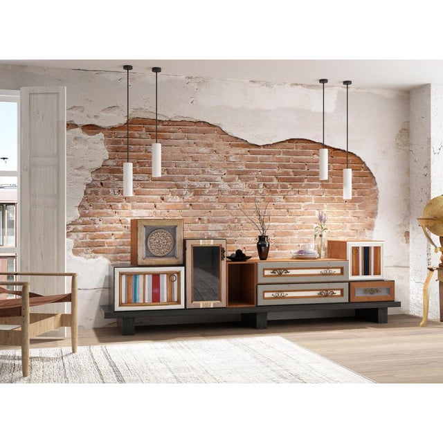 Black One Composition Sideboard by Lola Glamour For Sale - Image 8 of 9