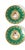 Sevres France antique porcelain portrait by Artist D'Humbert (1821 ~ 1870) on a green background plates. One of a kind....