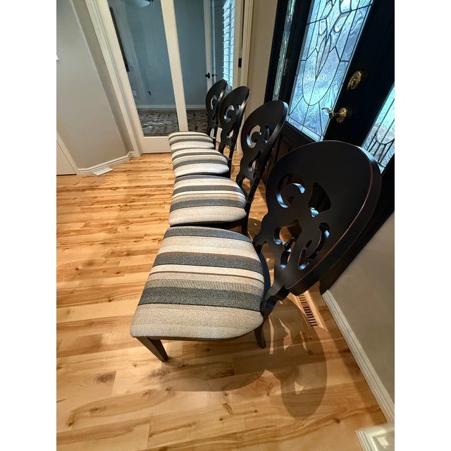 Wood Arhaus Jordan Bell'Arte Dining Chairs - Set of 4 For Sale - Image 7 of 11