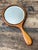 Vintage Art Nouveau Carved Wood Handheld Mirror For Sale - Image 10 of 12
