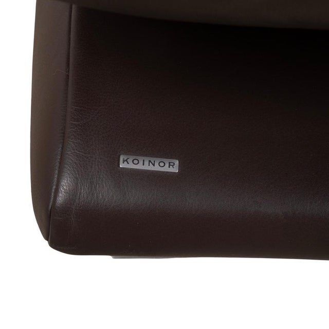 Leather Three-Seater Brown Manual Function Sofa from Koinor Velluti For Sale - Image 13 of 17