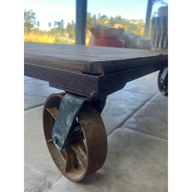 Late 20th Century Patina French Vintage Tile Drying Table/ Coffee Table For Sale - Image 4 of 9