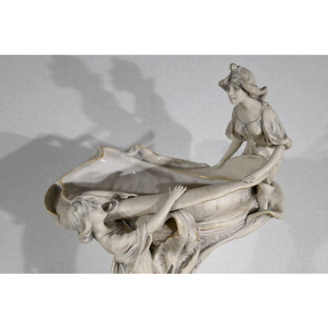 Art Nouveau Porcelain Cut Vase, 1900s For Sale - Image 4 of 18