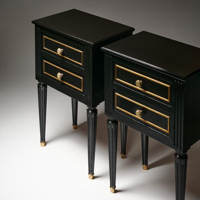 1920s Pair of French Louis XVI Side Tables For Sale - Image 5 of 9