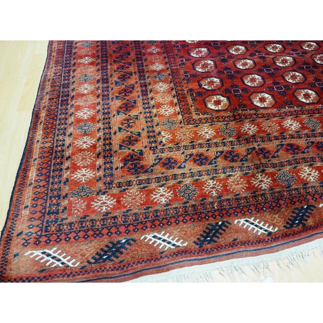 Hand Knotted Tekketurkmen Afghan Rug, 1920s For Sale - Image 9 of 13