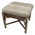 Vintage McGuire Rattan Ottoman in Leopard Print Upholstery For Sale