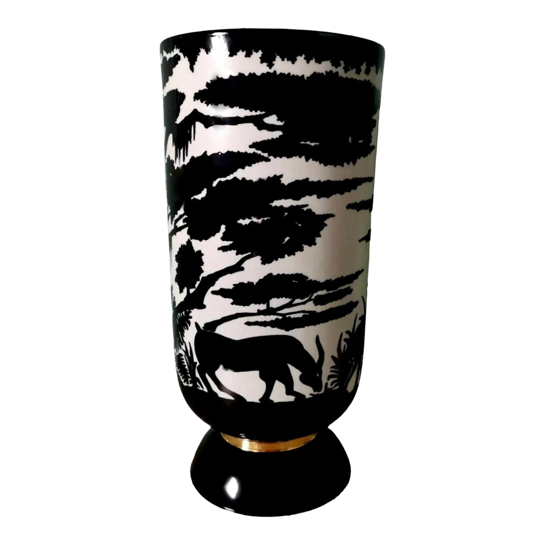 Nicolas Blandin French Porcelain Vase Savannah Collection | Chairish