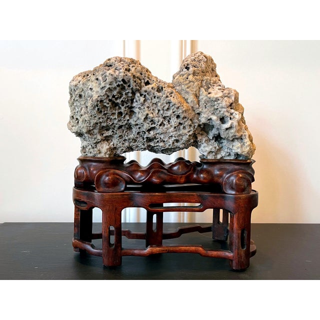 This sublime <a href="/buy/chinese-scholar-stones/">Chinese scholar stone</a> was collected from the Jade Peaks in the Kun...
