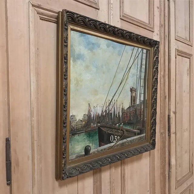 Antique Framed Oil Painting on Board by Windel For Sale - Image 10 of 12