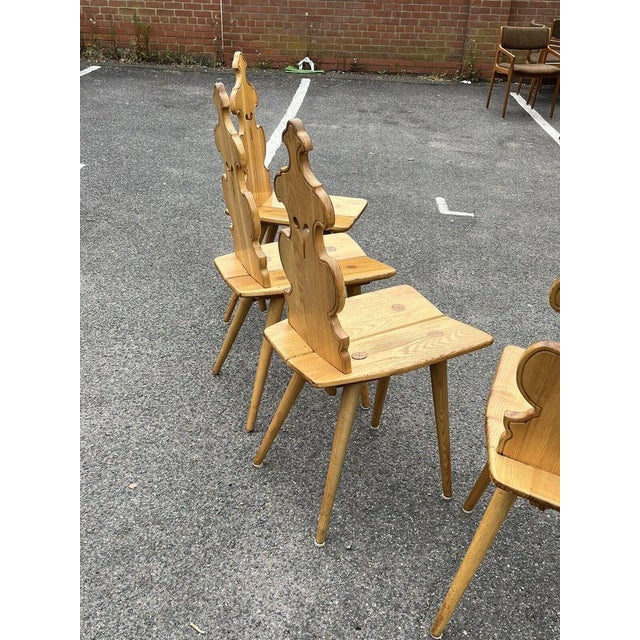 Mid-Century Ash Chairs, Set of 4 For Sale - Image 3 of 15