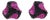 Richard Kerr Jeweled Clip Earrings Black and Fuchsia For Sale