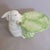 Italian Porcelain Rabbit Sculptural Accent Table Stand With Lettuce Cabbage Leaf Top, C. 1970s For Sale - Image 4 of 16