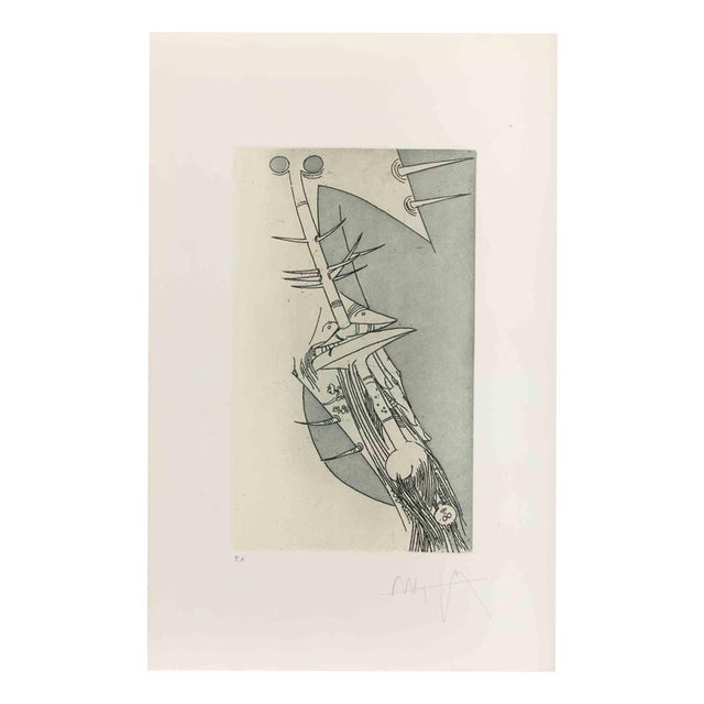 Wifredo Lam, Abstract Composition, 1972, Etching For Sale