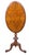 Wood Victorian Burr Walnut Oval Occasional Lamp Table, 19th Century, 1860 For Sale - Image 7 of 11