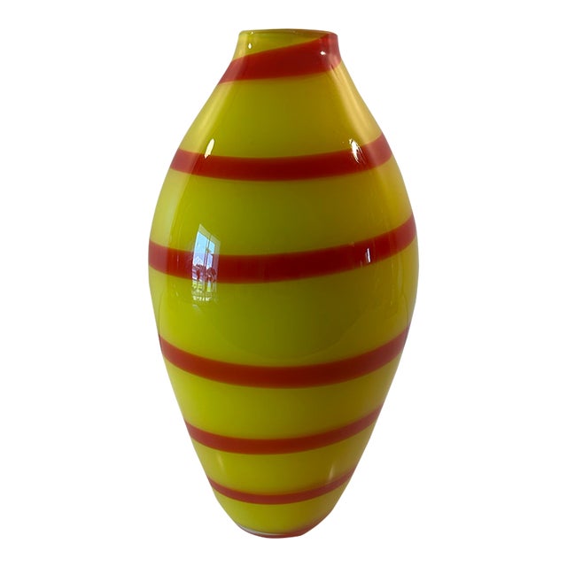 Mid 20th Century Bohemian Style Cased Art Glass Vase For Sale