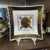 Vintage Mid Century Modern Square Bent Glass Serving Tray with Greek Key Design. This platter heavily reminiscent of or...