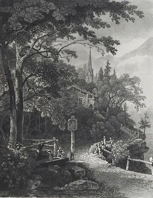 Antique Friedrich Salathe Pastoral Aquatint