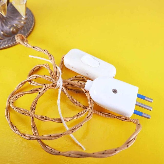 Brown Metal and Glass Lampshade For Sale - Image 8 of 13