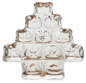 Vintage German Glass X-Mas Tree Candleholder from Wiesenthalhütte, 1970s