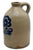 Outstanding Mid 1800s Antique American Blue Flower Decorated Stoneware 1 Gallon Jug in Excellent Condition. For Sale - Image 4 of 18