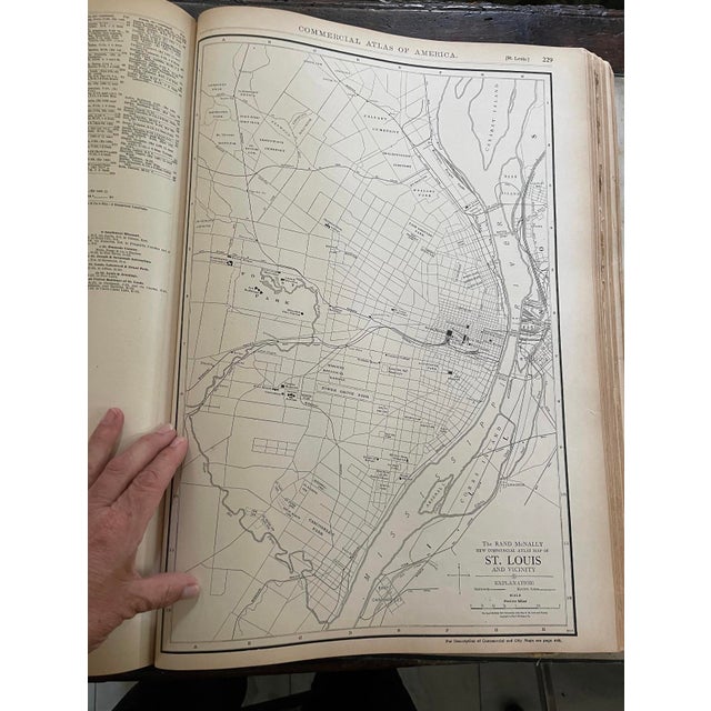 1910s Antique 1918 Rand McNally Commercial Atlas of America For Sale - Image 5 of 10