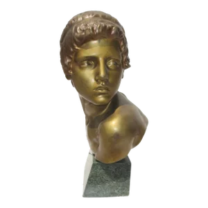 Constant Ambroise Roux Bronze of Young Achilles 1935