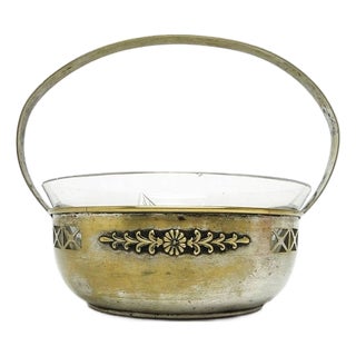 Silver-Plated Brass Sugar Bowl from Berndorf, Germany, 1920s For Sale