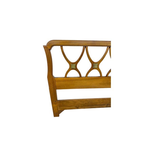 Mid-Century Italian Modern King Size Walnut Headboard For Sale - Image 4 of 7