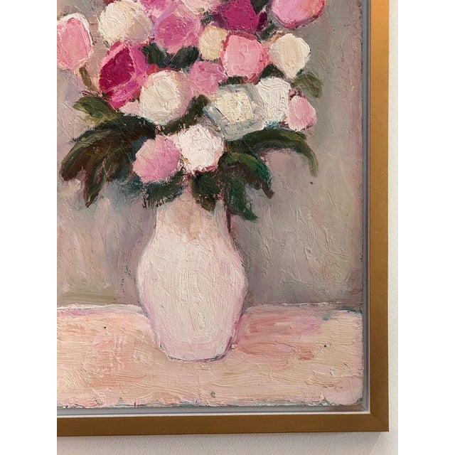 Un bouquet de fleurs, oil on board, by Anna Costa (1922-2022) France, purchased from her Atelier (stamped to the reverse)...