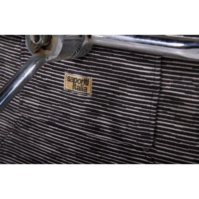 Metal Dania Chairs by Alberto Salvati & Ambrogio Tresoldi for Saporiti, 1980s, Set of 6 For Sale - Image 7 of 8