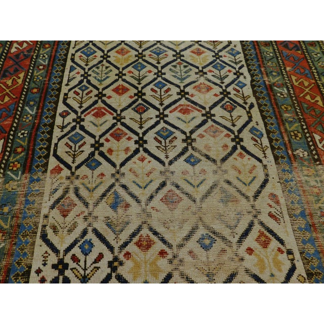 1920s Vintage Distressed Caucasian Daghestan Prayer Rug - 3'3"x 5' For Sale - Image 4 of 13