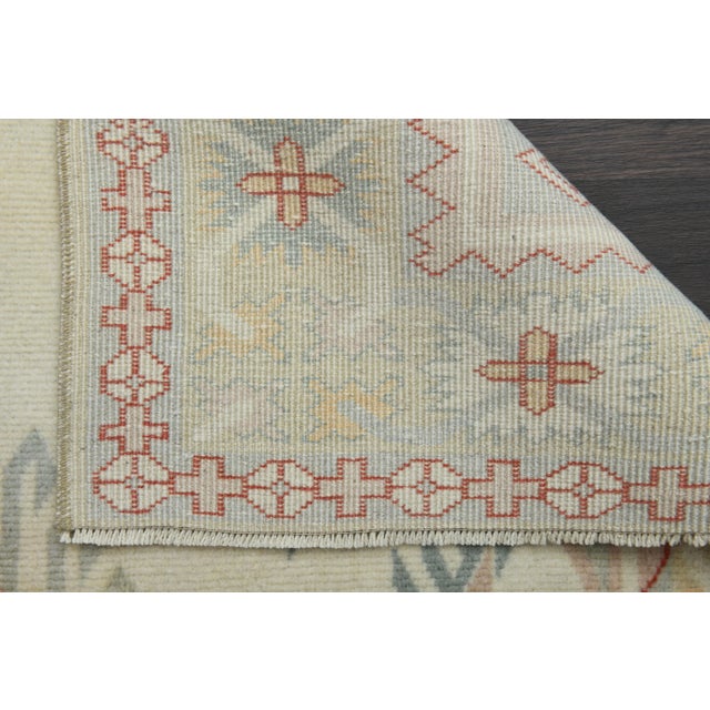 Textile 1970s Vintage Turkish Oushak Handmade Wool Cotton Beige Area Rug For Sale - Image 7 of 12