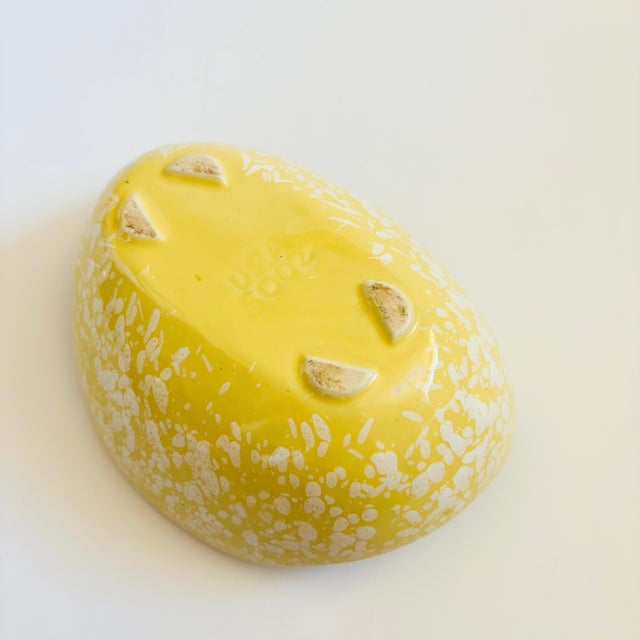 MCM California Pottery Speckled Yellow Bowl For Sale - Image 10 of 11