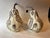 A matching pair of hand painted life size faux cream colored gourds. Perfect for use in a fall tablescape or as mantel...