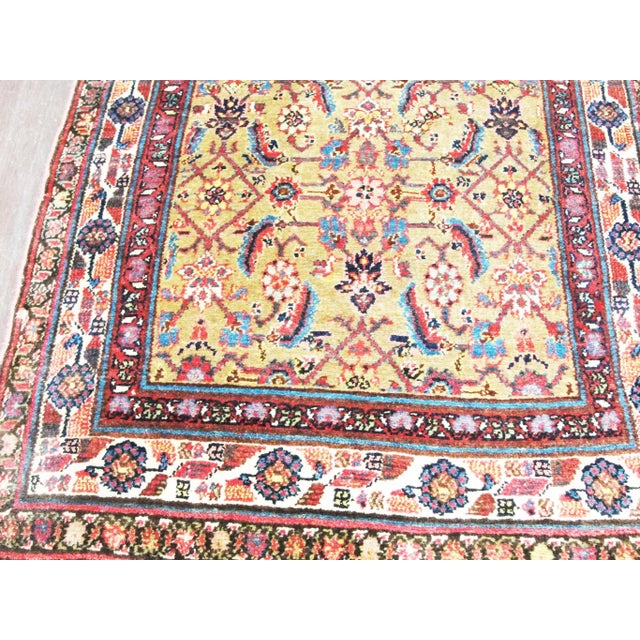 Antique Persian Malayer Runner, Camel Color 3'4" × 14'11" For Sale - Image 9 of 10