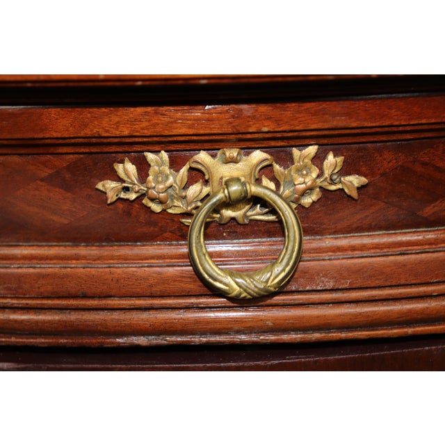 Pair of Early 20th C. French Louis XVI Bronze Mounted Marble Top Nightstands For Sale - Image 12 of 15