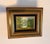 Vintage Mid-Century Modern Mountain Lake Oil Painting Signed Kelly Wood Velvet Frame For Sale - Image 10 of 10