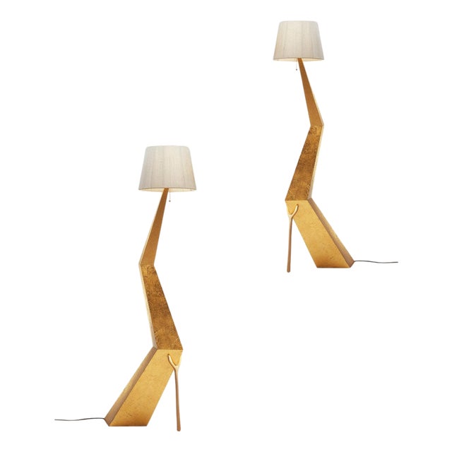 Surrealist Salvador Dali Gold Leaf Bracelli Sculpture Lamps by BD Barcelona Design, Set of 2 For Sale