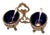 Pearlescent Silver Salt and Pepper Shakers with Cutouts, Set of 4 For Sale
