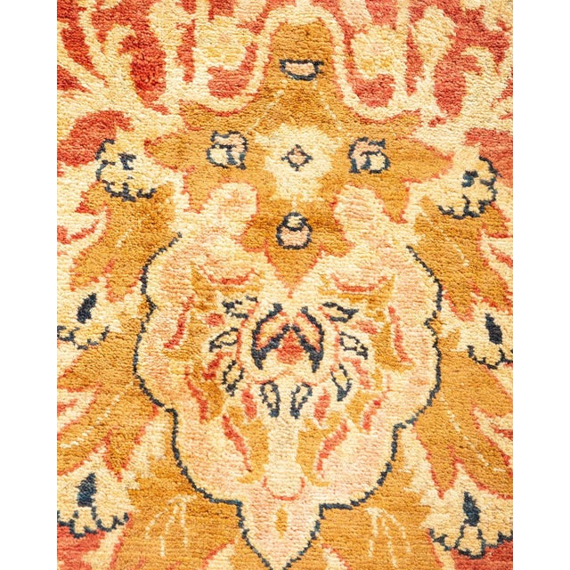 Traditional Mogul, One-of-a-Kind Hand-Knotted Area Rug in Orange, 6' 1" x 8' 10" For Sale - Image 3 of 8