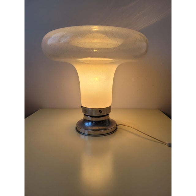 White Fungo Table Lamp from Maestri di Murano, 1970 For Sale - Image 8 of 11
