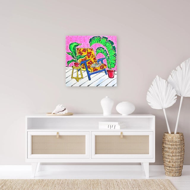 Pink "Chill" Original Artwork by Jonjo Elliott For Sale - Image 8 of 10