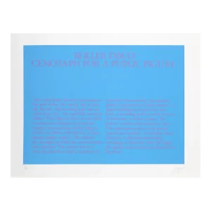 Roller Disco: Cenotaph for A Public Figure, Robert Morris Screen Print