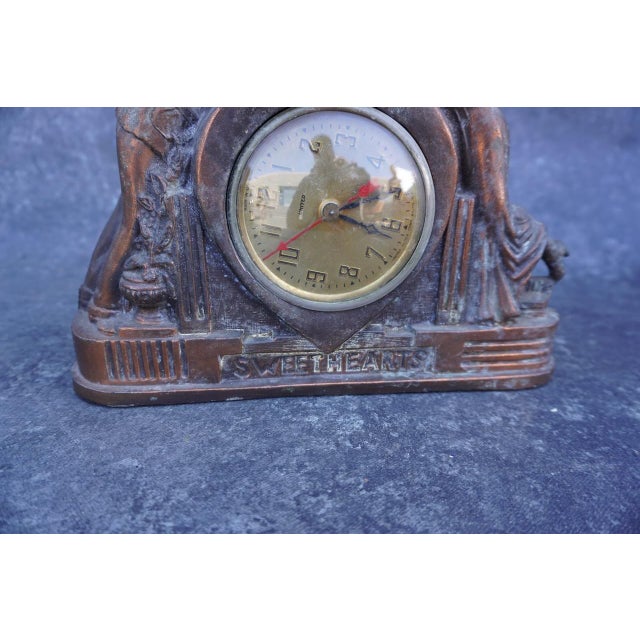 Art Deco 1930s Sweethearts United Clock For Sale - Image 3 of 7